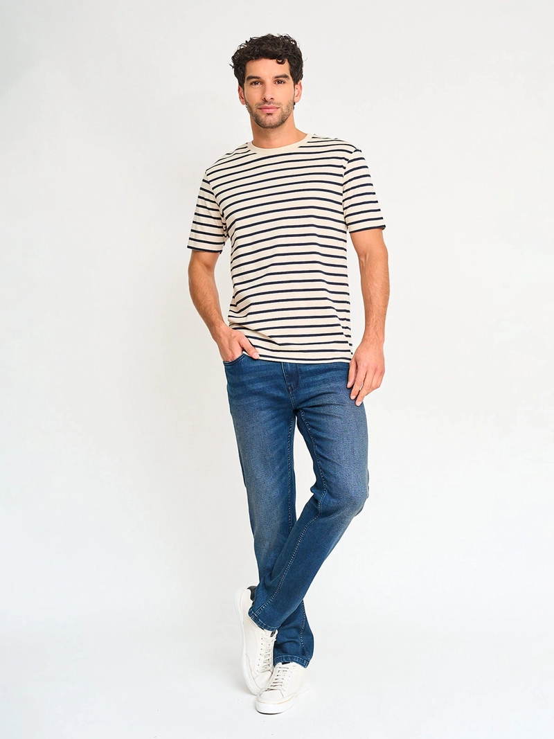 POLERA HOMBRE MARQUIS ALGODÓN MANGA CORTA LAVADA LÍNEAS - 4