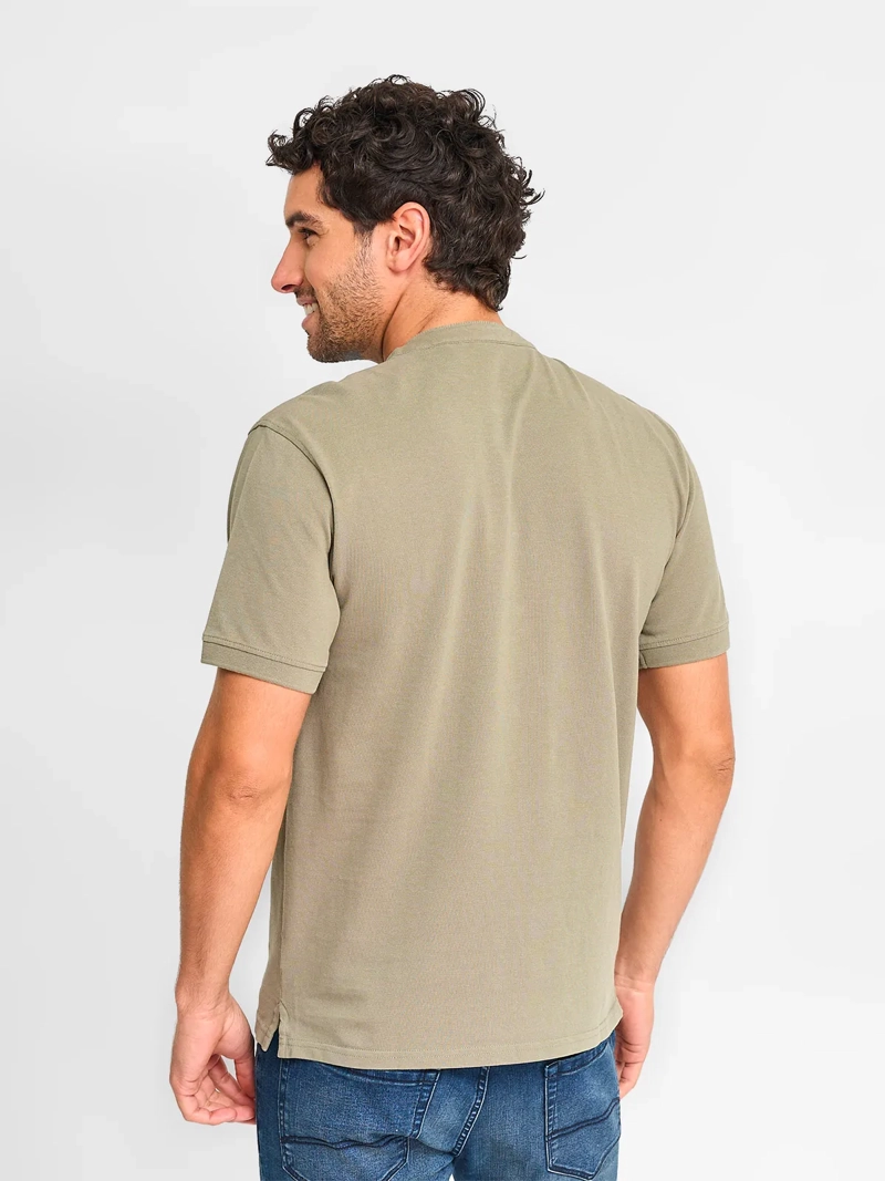 POLERA HOMBRE MARQUIS ALGODÓN CUELLO MAO MANGA CORTA PIQUÉ - 2