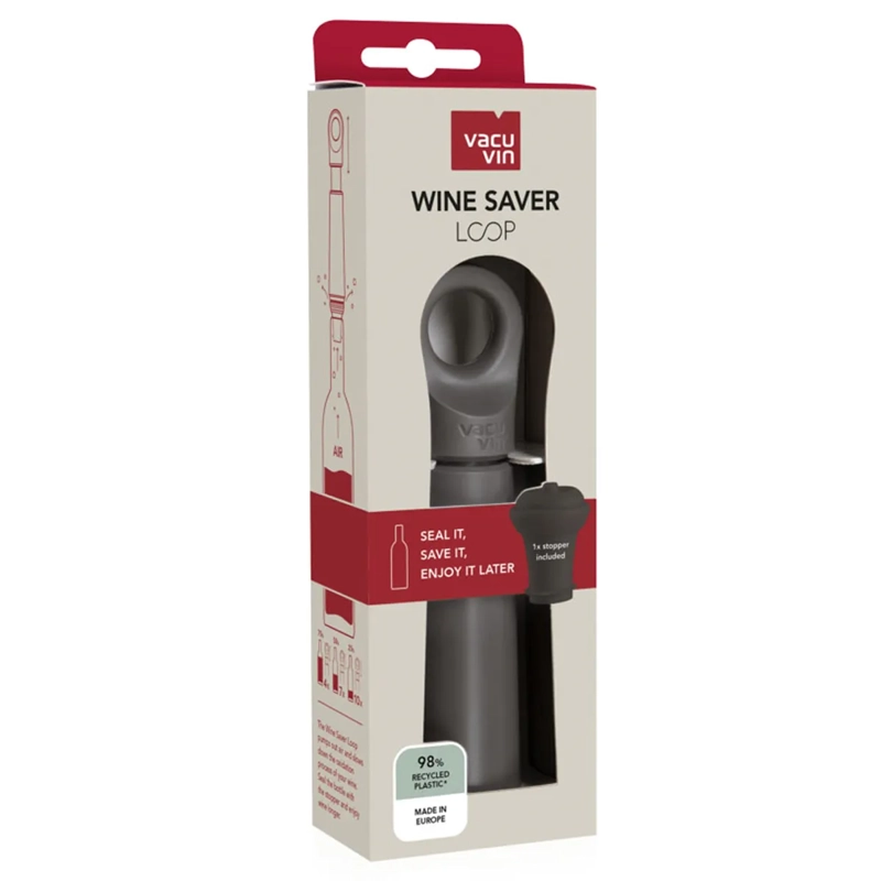 ACCESORIOS VINO COCTELERÍA VACUVIN LOOP GRAFITO - 2