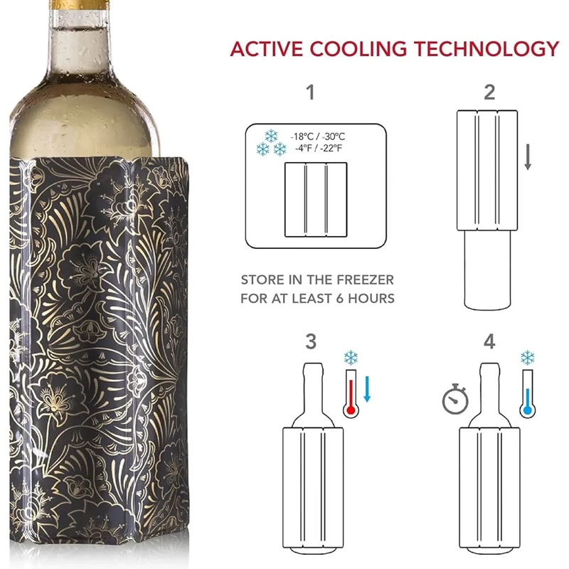 ENFRIADOR VINO VACUVIN ACTIVE COOLER ROYAL GOLD - 4