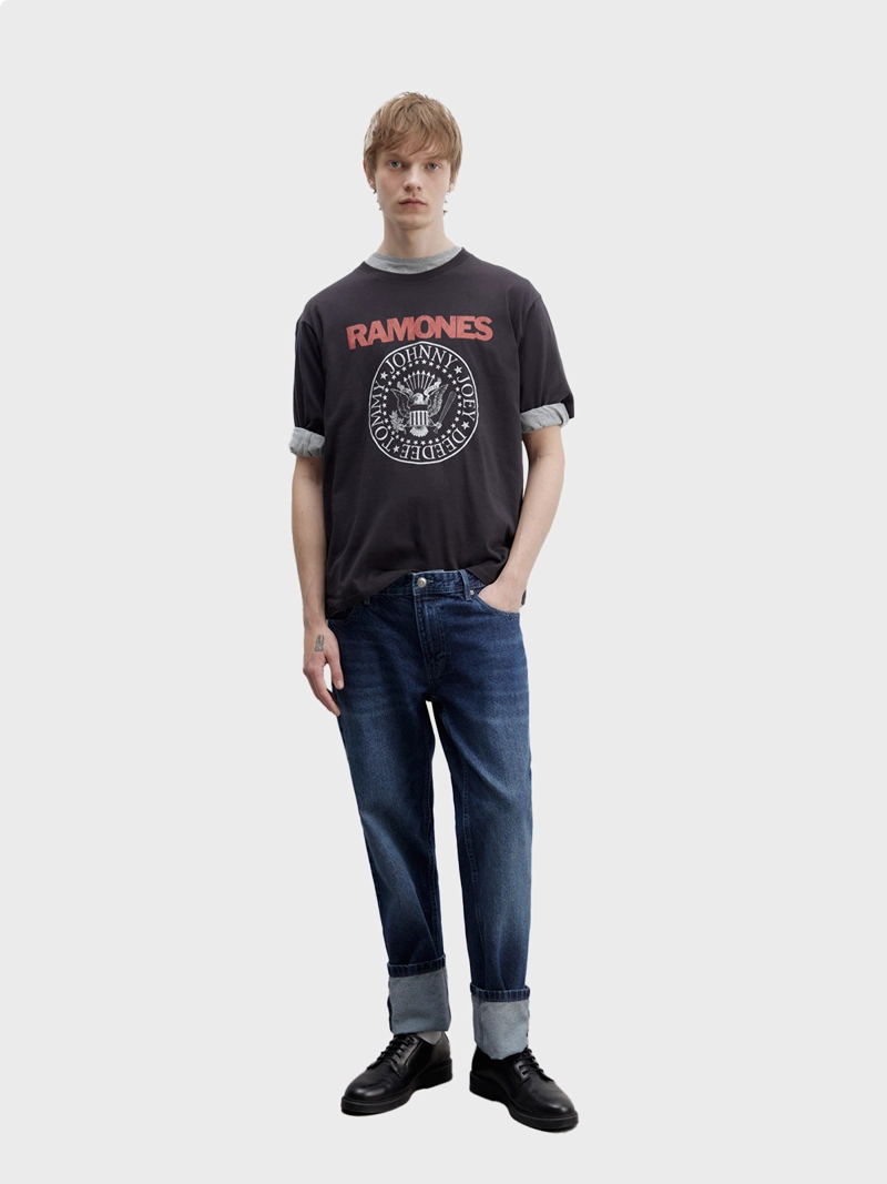 POLERA MANGA CORTA ALGODÓN HOMBRE SFERA NEGRO - 5