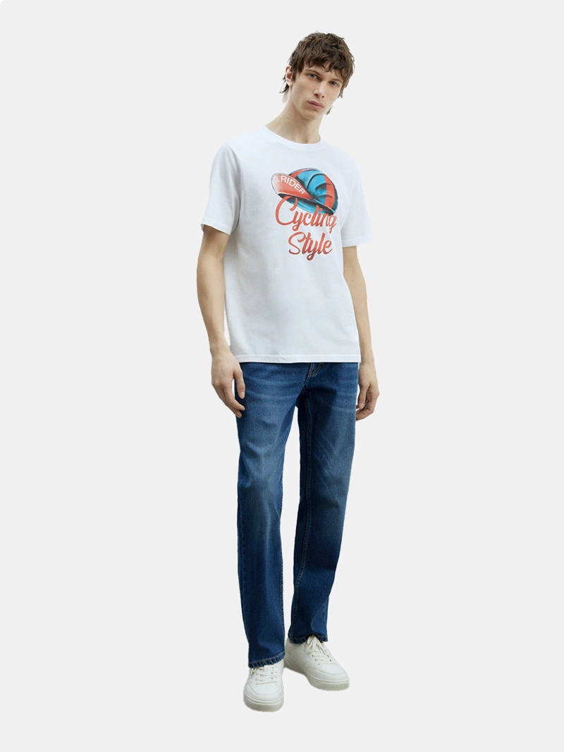 POLERA MANGA CORTA ALGODÓN HOMBRE SFERA BLANCO - 4