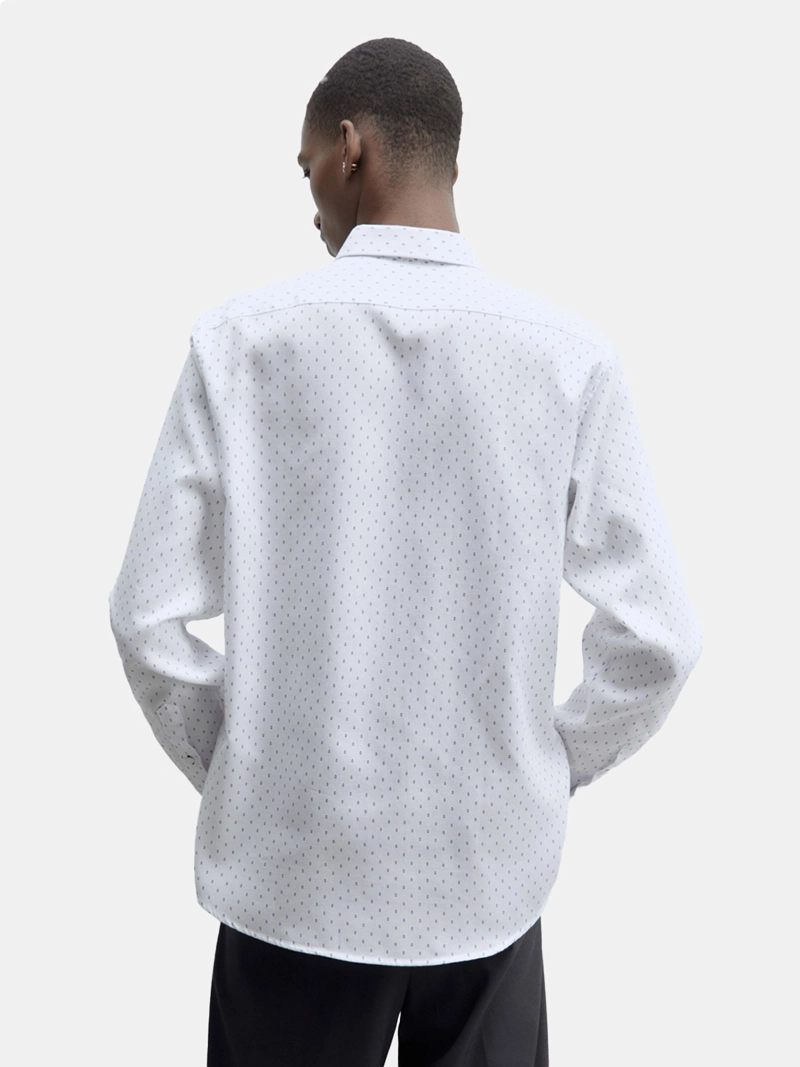 CAMISA MANGA LARGA ALGODÓN HOMBRE SFERA BLANCO - 2