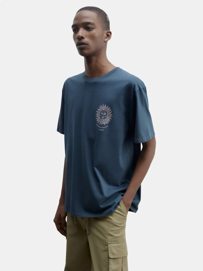 POLERA MANGA CORTA ALGODÓN HOMBRE SFERA NEGRO - 1