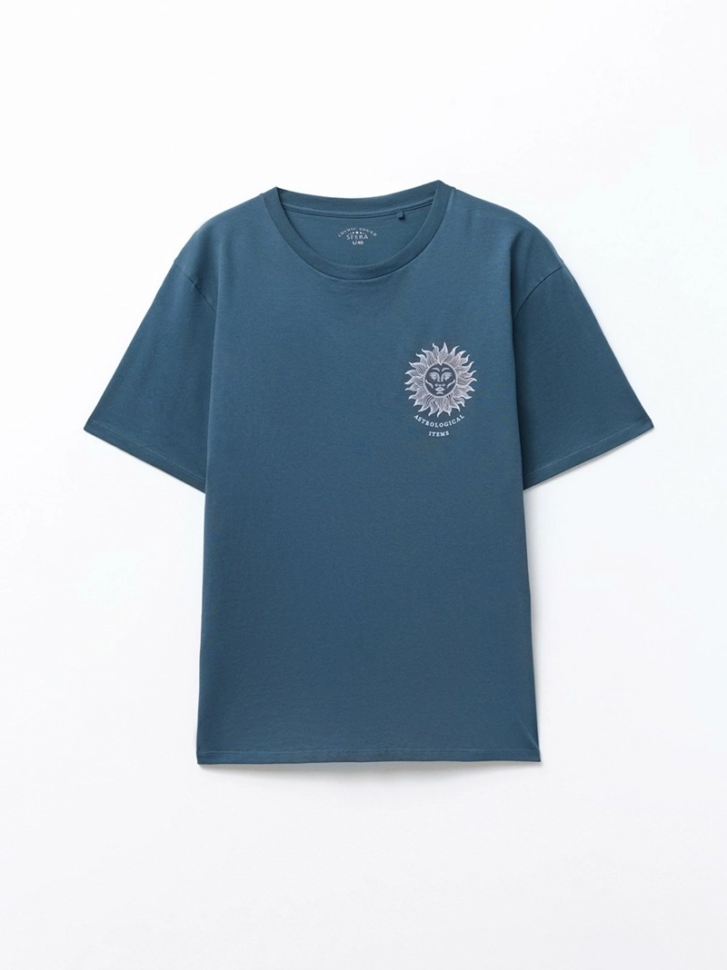 POLERA MANGA CORTA ALGODÓN HOMBRE SFERA NEGRO - 5