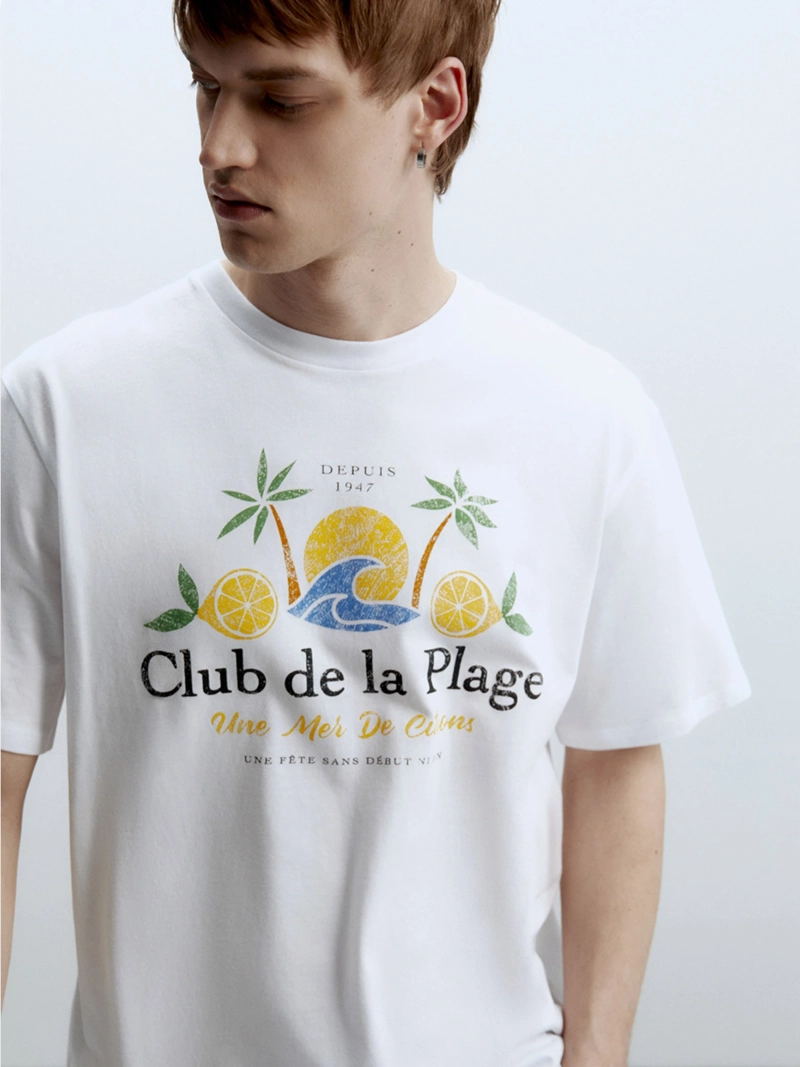 POLERA MANGA CORTA ALGODÓN HOMBRE SFERA BLANCO - 3