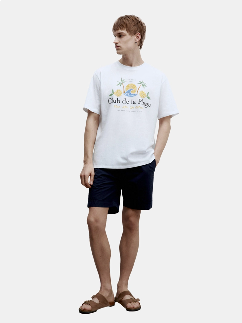 POLERA MANGA CORTA ALGODÓN HOMBRE SFERA BLANCO - 4