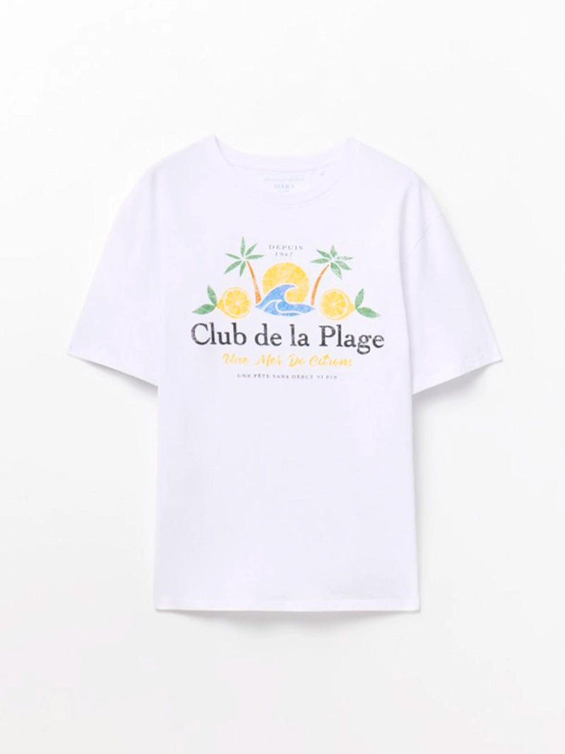 POLERA MANGA CORTA ALGODÓN HOMBRE SFERA BLANCO - 5
