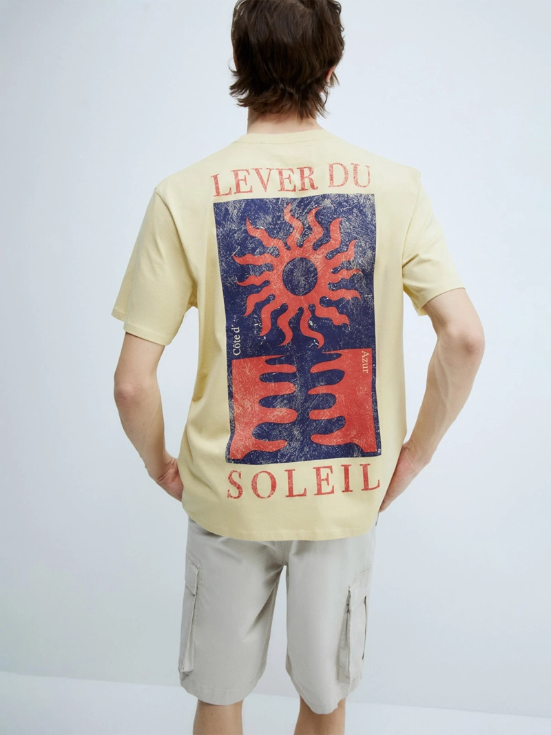 POLERA MANGA CORTA ALGODÓN HOMBRE SFERA AMARILLO - 2
