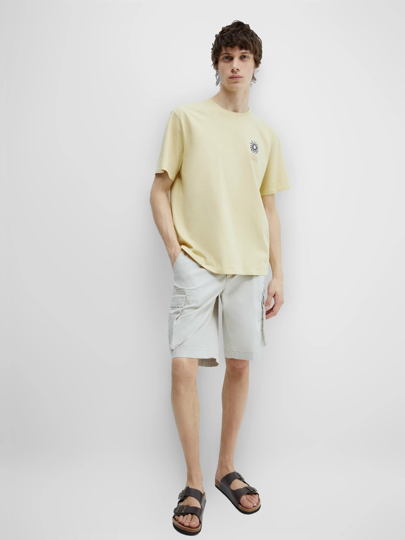 POLERA MANGA CORTA ALGODÓN HOMBRE SFERA AMARILLO - 5