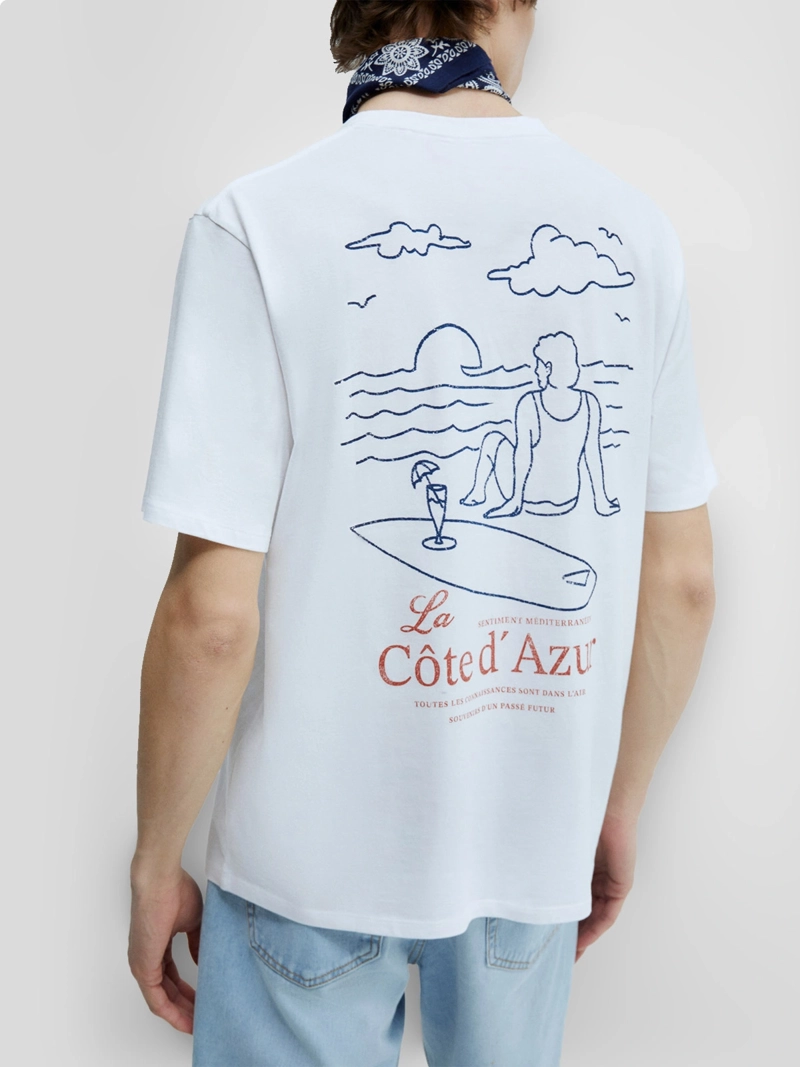 POLERA MANGA CORTA ALGODÓN HOMBRE SFERA BLANCO - 3