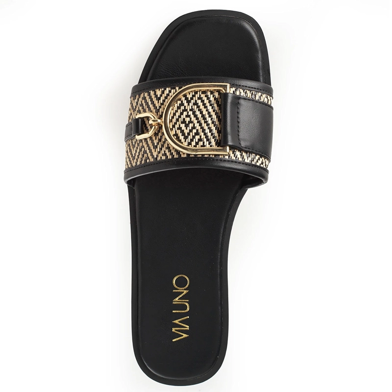 SANDALIAS MUJER VIA UNO NEGRO 22601642  - 4