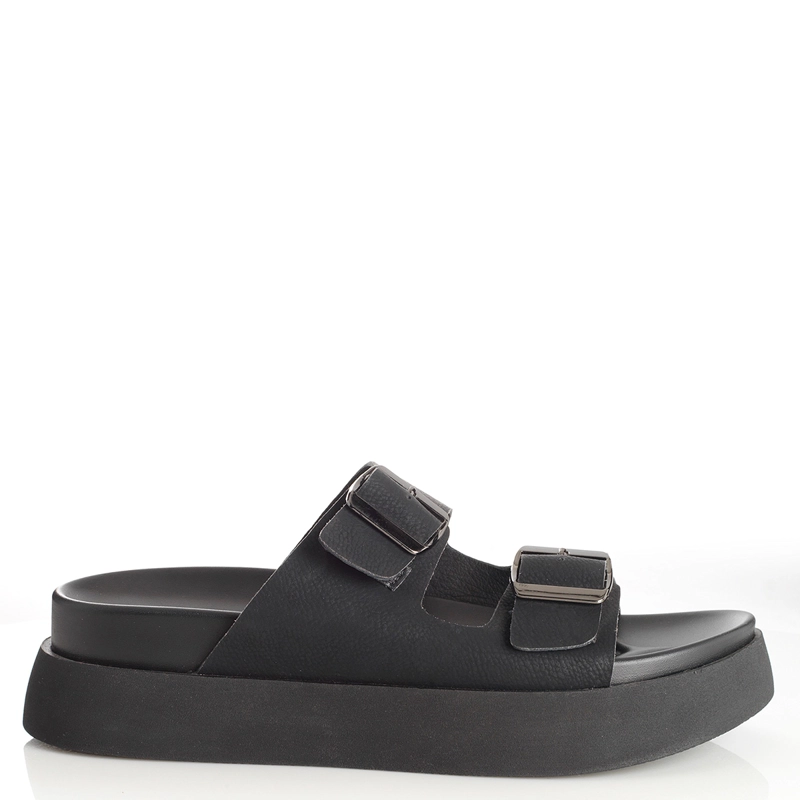 SANDALIAS MUJER VIA UNO NEGRO 22641618 - 1