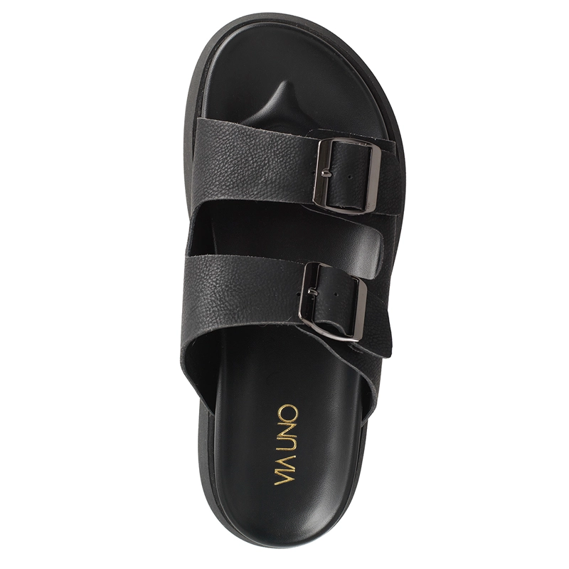 SANDALIAS MUJER VIA UNO NEGRO 22641618 - 4