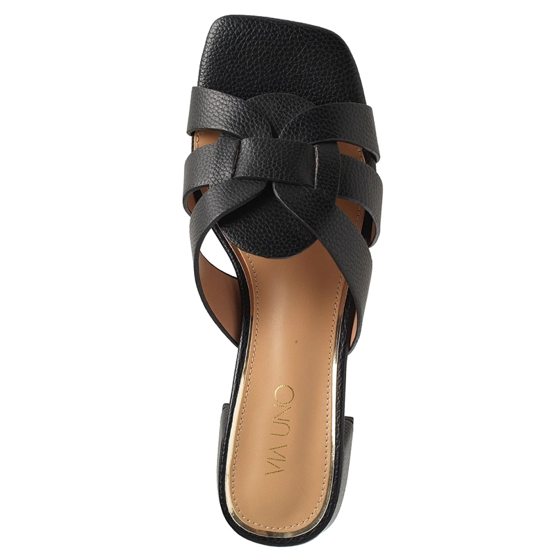 SANDALIAS MUJER VIA UNO NEGRO 22632617 - 4