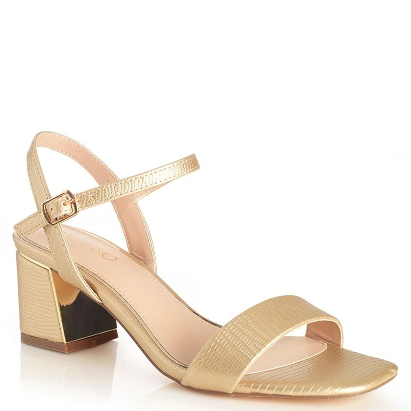 SANDALIAS MUJER VIA UNO DORADO 22633626 - 2