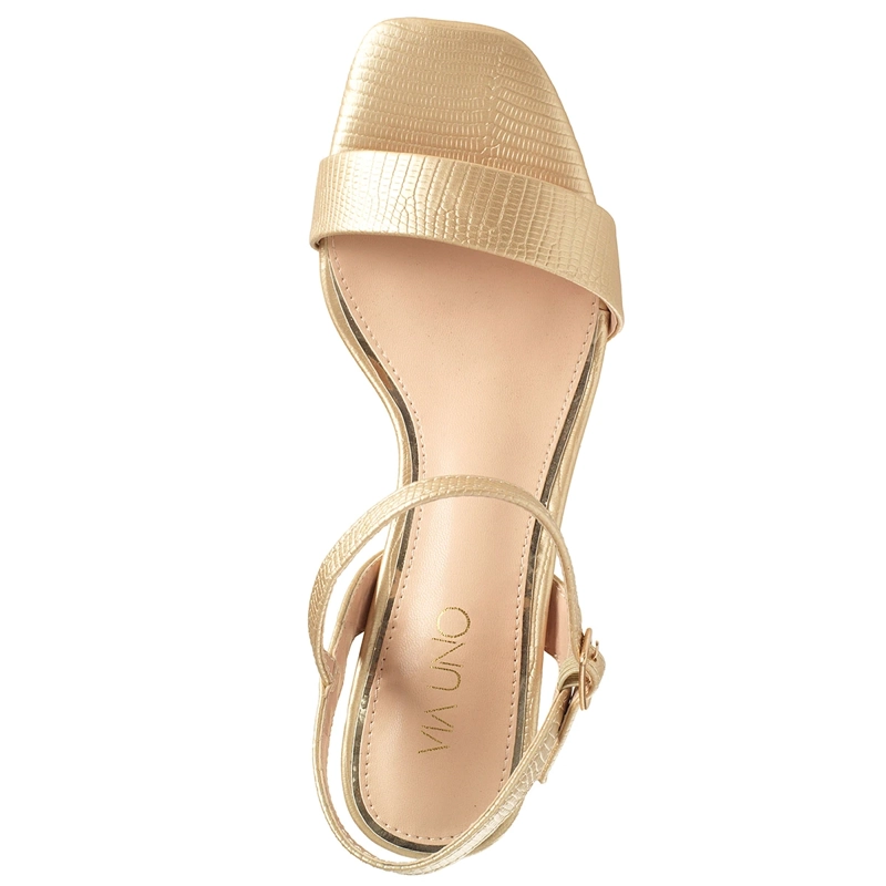 SANDALIAS MUJER VIA UNO DORADO 22633626 - 4