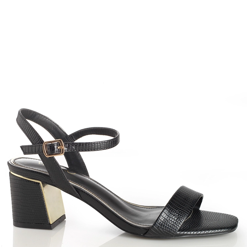 SANDALIAS MUJER VIA UNO NEGRO 22633626 - 1
