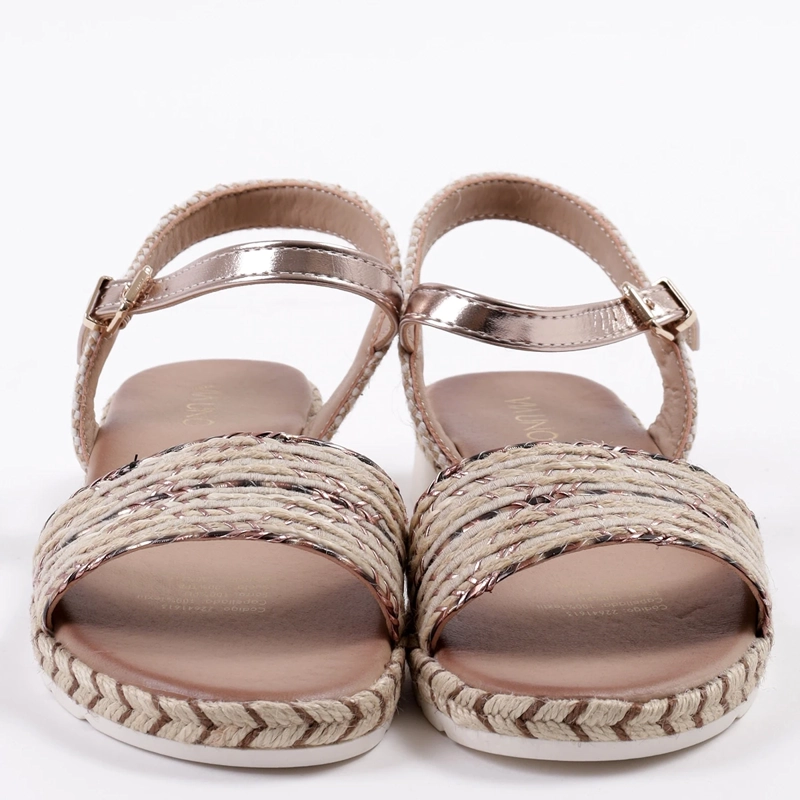 SANDALIAS MUJER VIA UNO DORADO 22641613  - 3