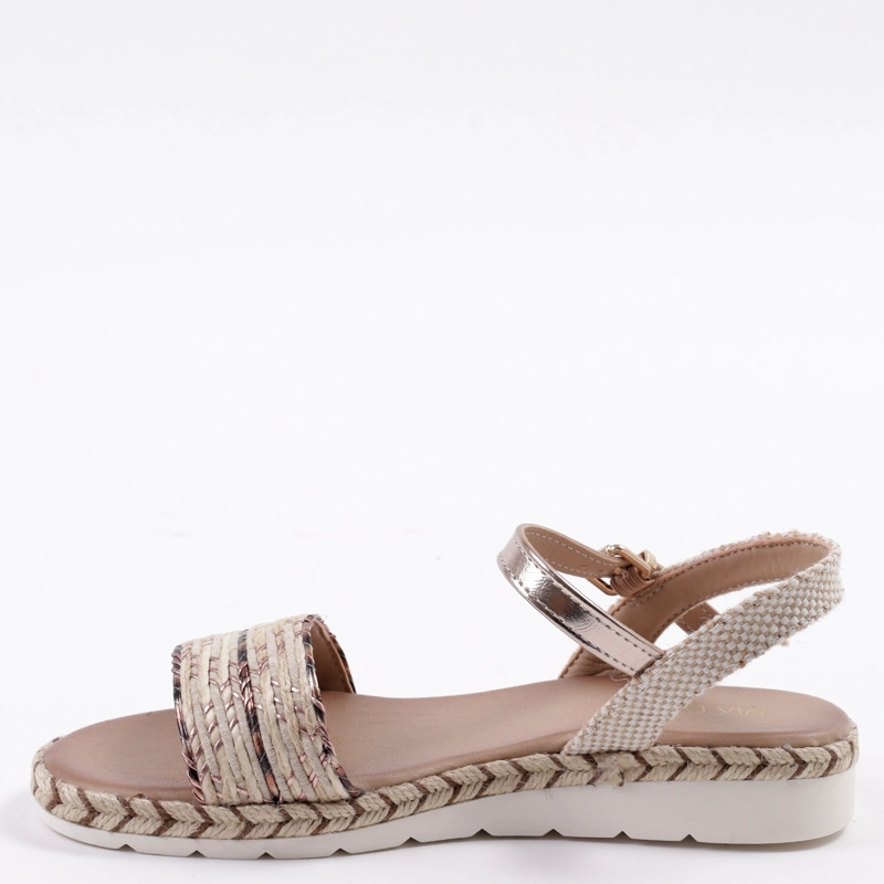 SANDALIAS MUJER VIA UNO DORADO 22641613  - 4
