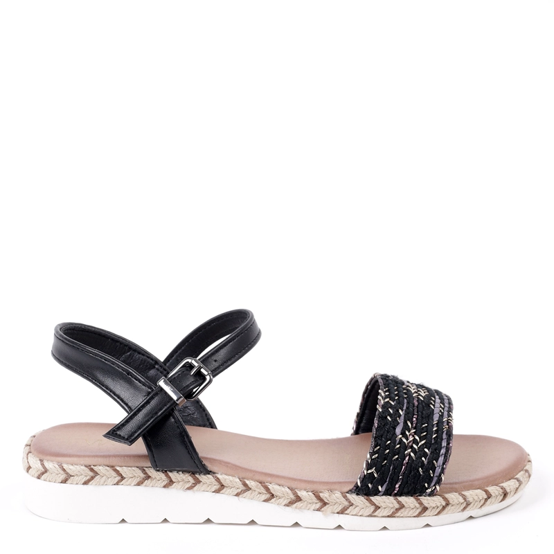 SANDALIAS MUJER VIA UNO NEGRO 22641613  - 1