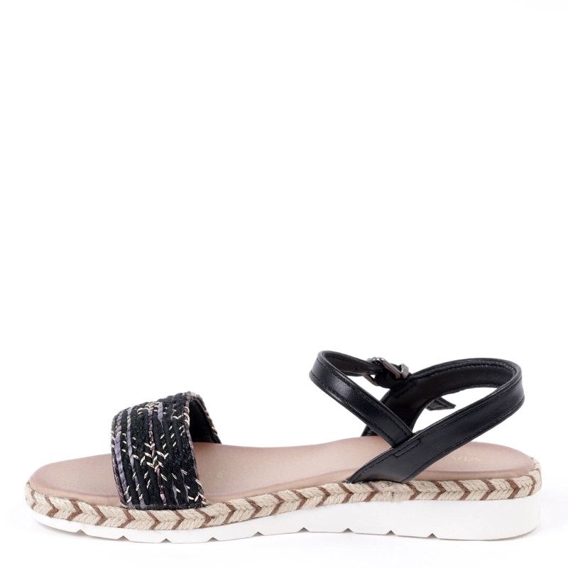 SANDALIAS MUJER VIA UNO NEGRO 22641613  - 4