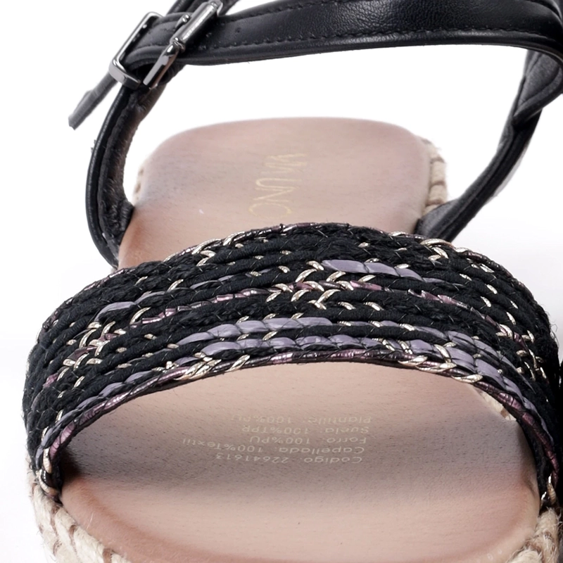 SANDALIAS MUJER VIA UNO NEGRO 22641613  - 6