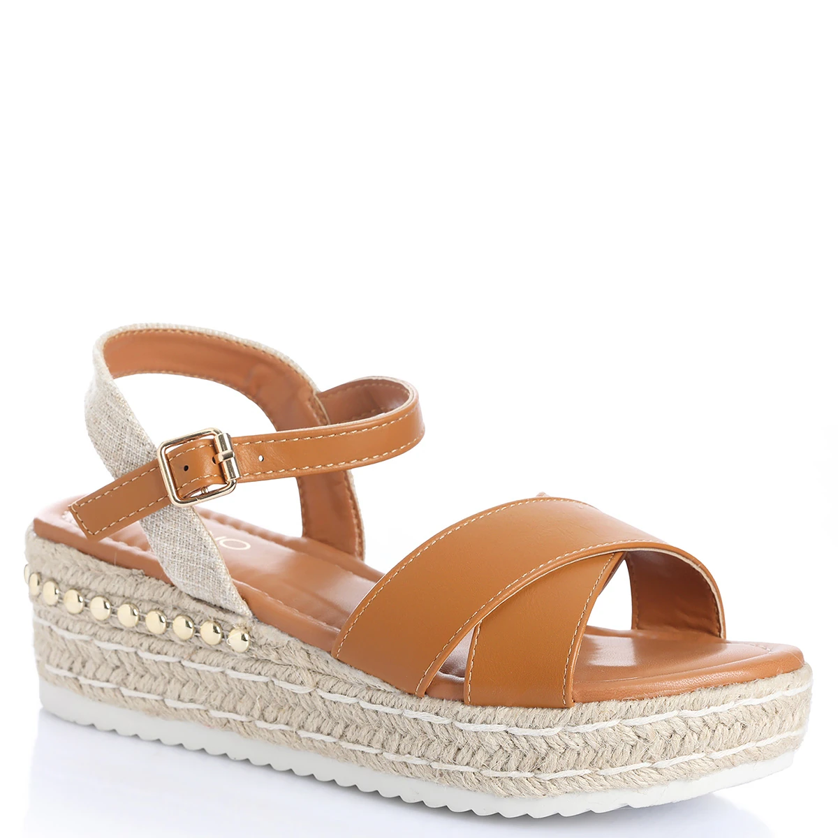 SANDALIAS MUJER VIA UNO CAMEL 22642614  - 2