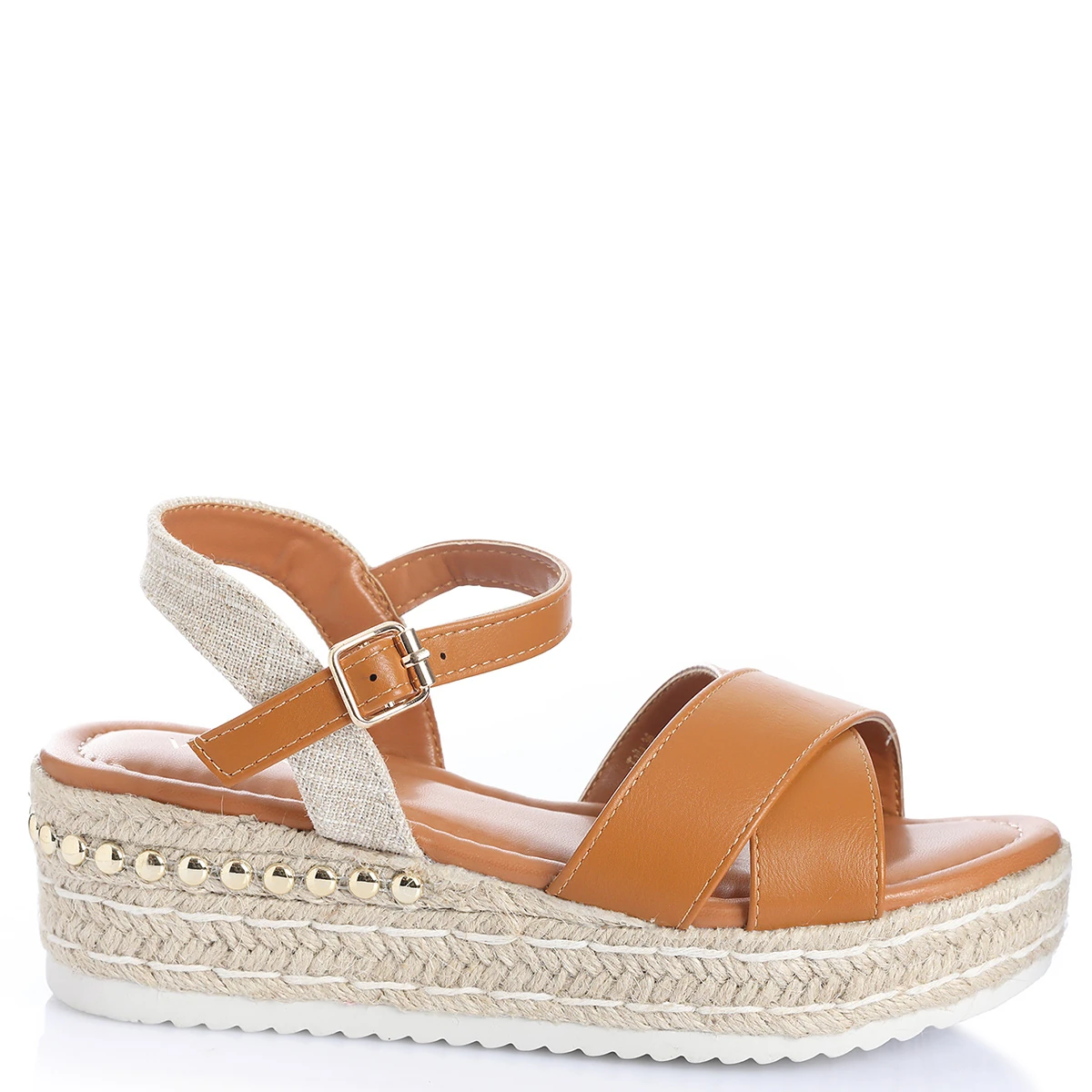 SANDALIAS MUJER VIA UNO CAMEL 22642614  - 1