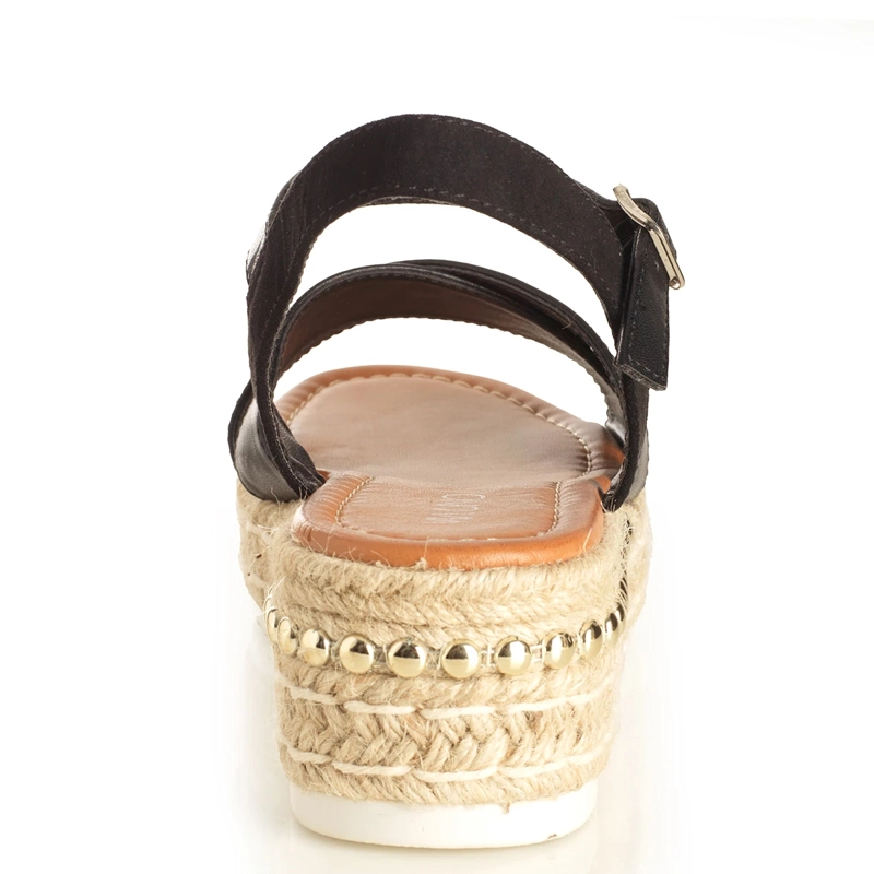 SANDALIAS MUJER VIA UNO NEGRO 22642614 - 3