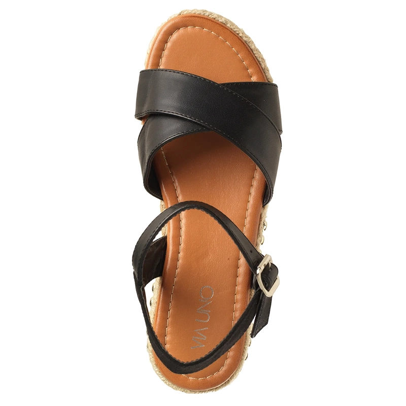 SANDALIAS MUJER VIA UNO NEGRO 22642614 - 4
