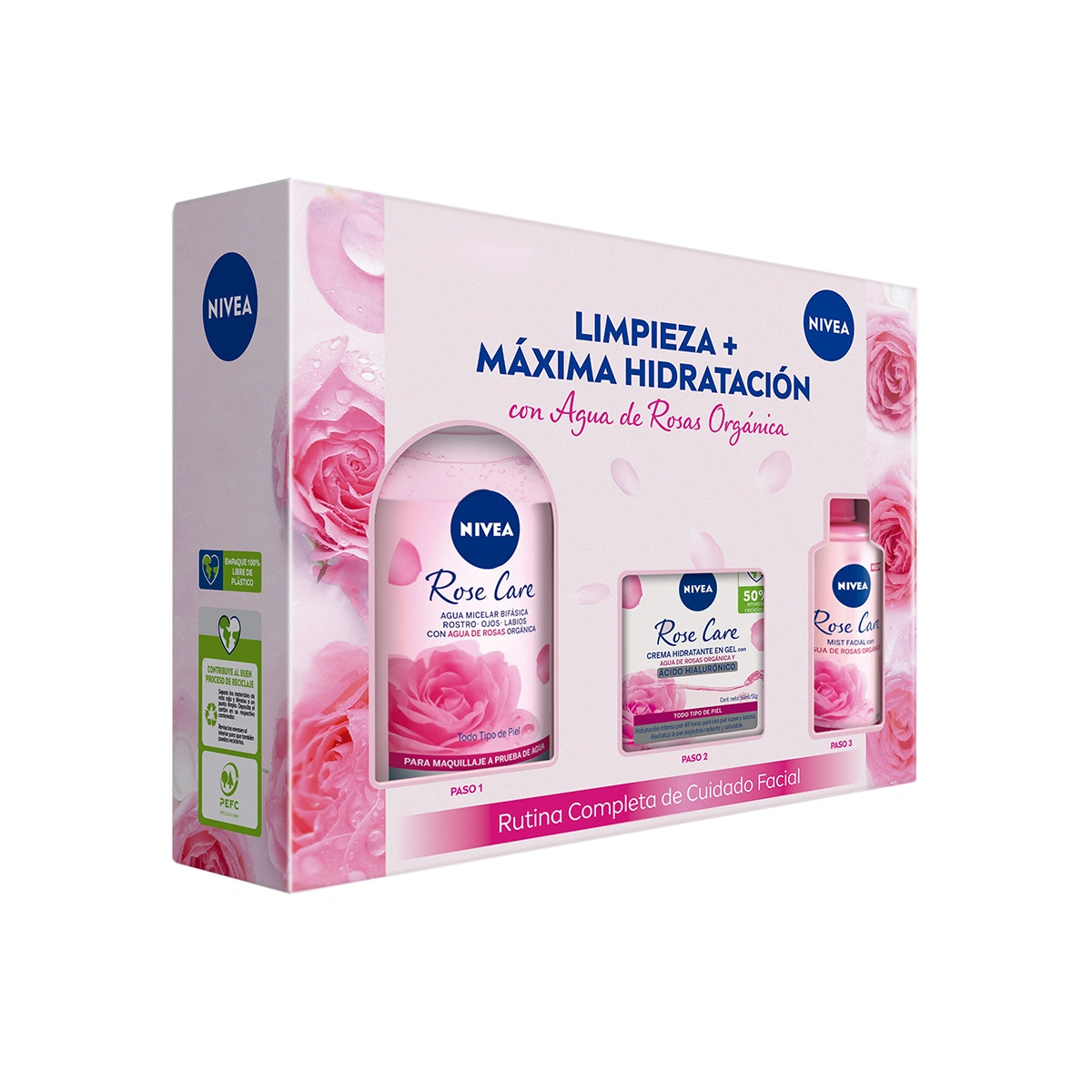 Ripley - PACK NIVEA ROSES CARE MICELAR 400 ML + CREMA DÍA 50 ML + MIST ...