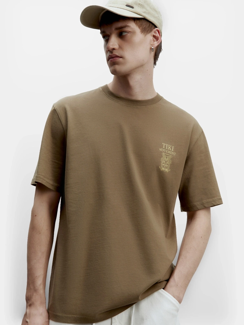 POLERA MANGA CORTA ALGODÓN HOMBRE SFERA VERDE - 1