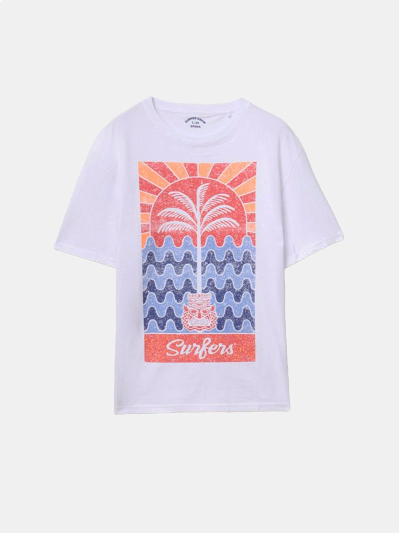 POLERA MANGA CORTA ALGODÓN HOMBRE SFERA BLANCO - 5