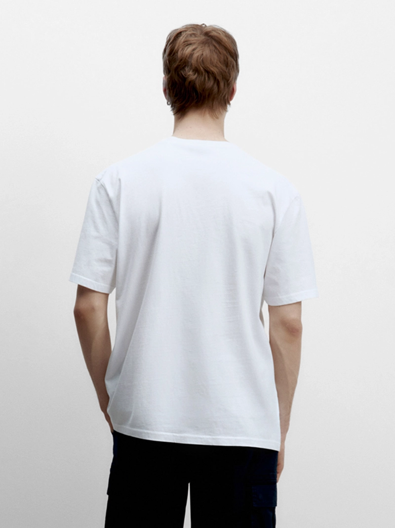 POLERA MANGA CORTA ALGODÓN HOMBRE SFERA BLANCO - 2