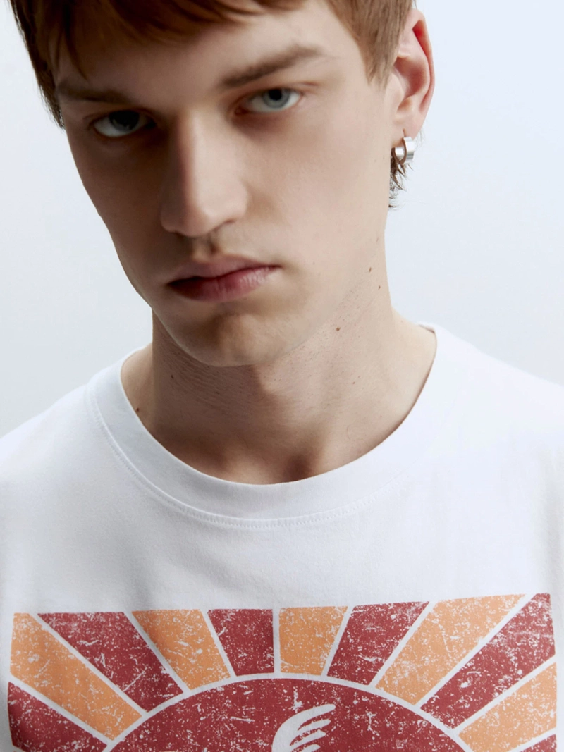 POLERA MANGA CORTA ALGODÓN HOMBRE SFERA BLANCO - 3