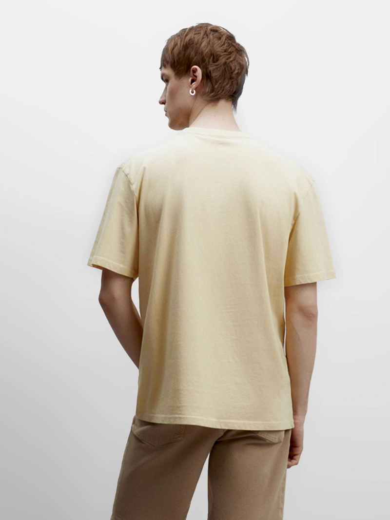 POLERA MANGA CORTA ALGODÓN HOMBRE SFERA AMARILLO - 2