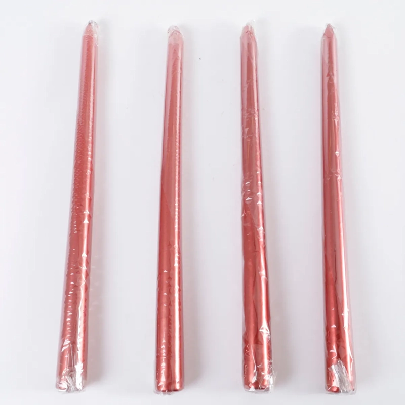 VELA NAVIDEÑA RIPLEY HOME SET X4 25CM ROJO  - 2