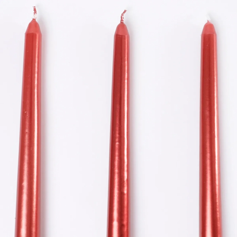 VELA NAVIDEÑA RIPLEY HOME SET X4 25CM ROJO  - 4
