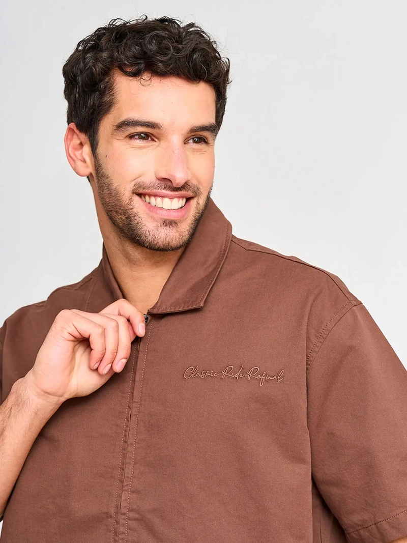 CAMISA HOMBRE INDEX ALGODÓN MANGA CORTA CIERRE - 3
