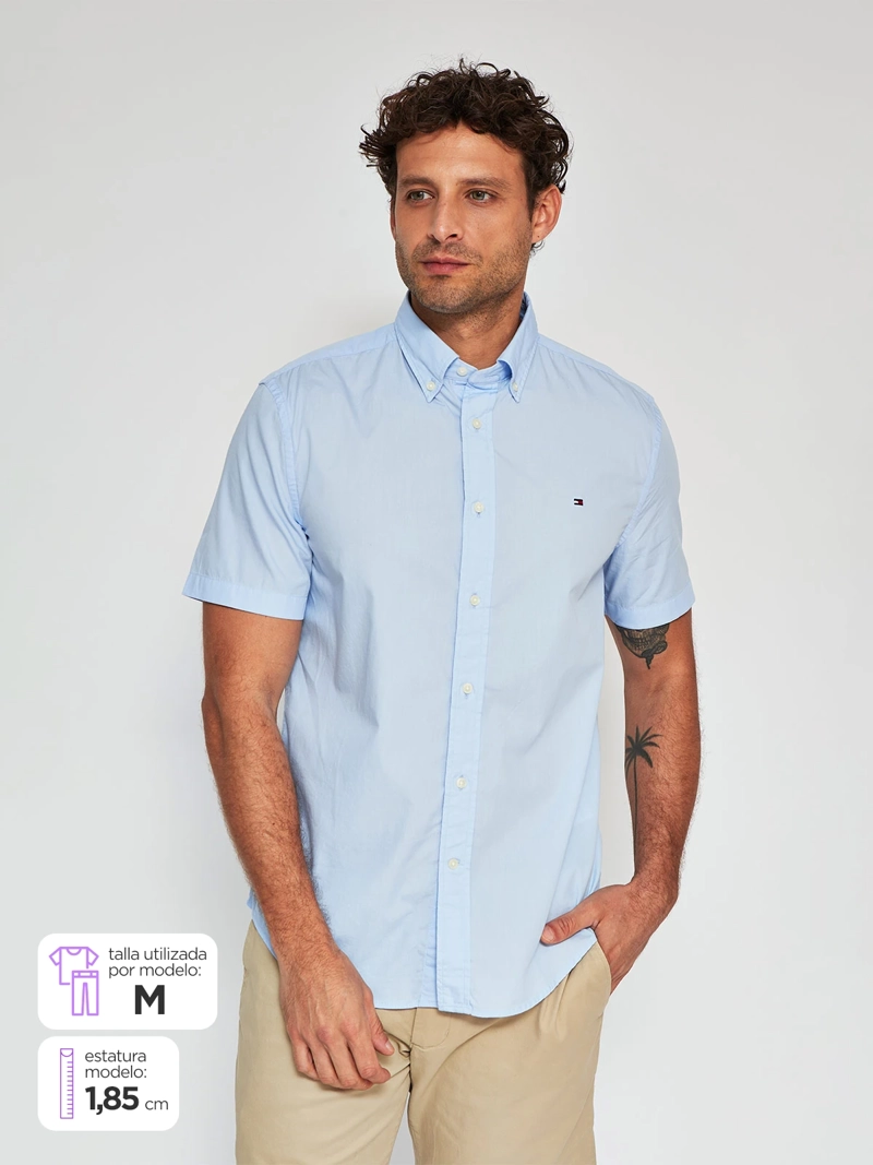 CAMISA MANGA CORTA HOMBRE TOMMY HILFIGER MW0MW37584