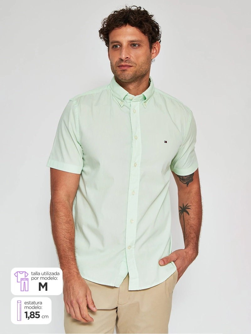 CAMISA MANGA CORTA HOMBRE TOMMY HILFIGER MW0MW37584