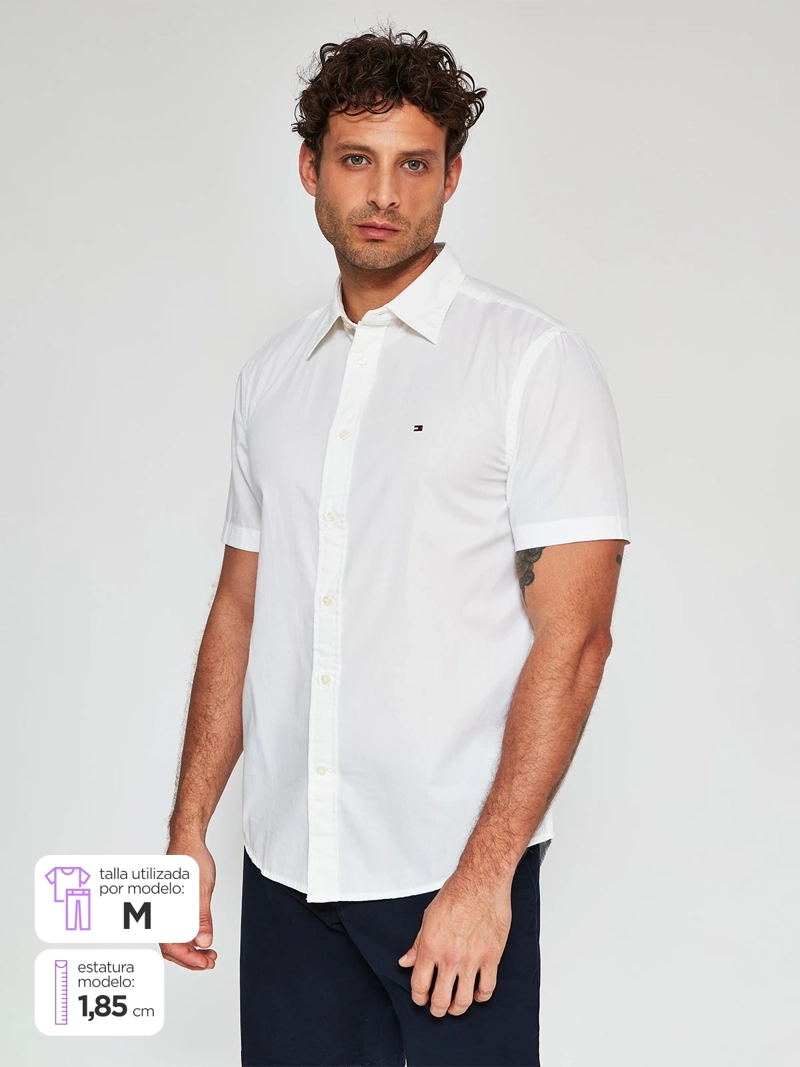 CAMISA MANGA CORTA HOMBRE TOMMY HILFIGER MW0MW37584