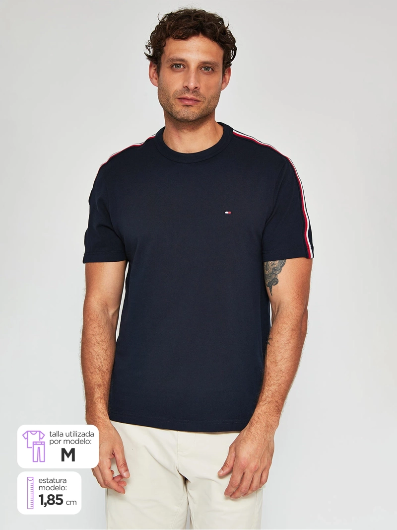 POLERA MANGA CORTA HOMBRE TOMMY HILFIGER MW0MW38632 - 1