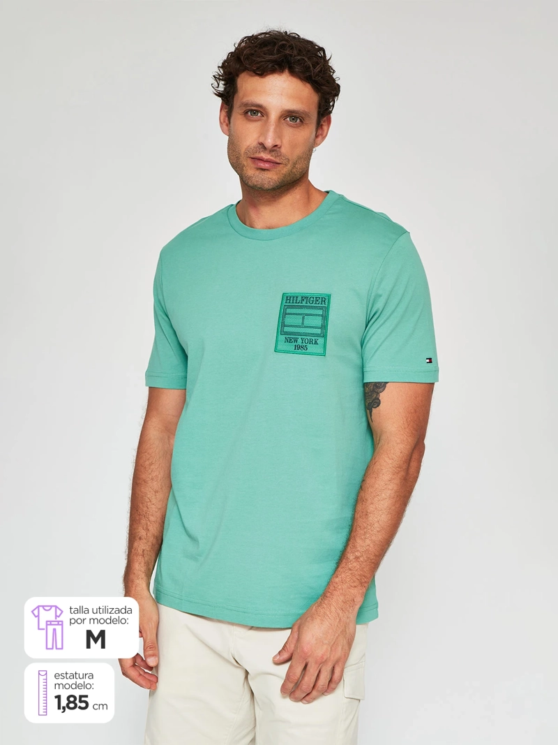 POLERA MANGA CORTA HOMBRE TOMMY HILFIGER MW0MW38634 - 1