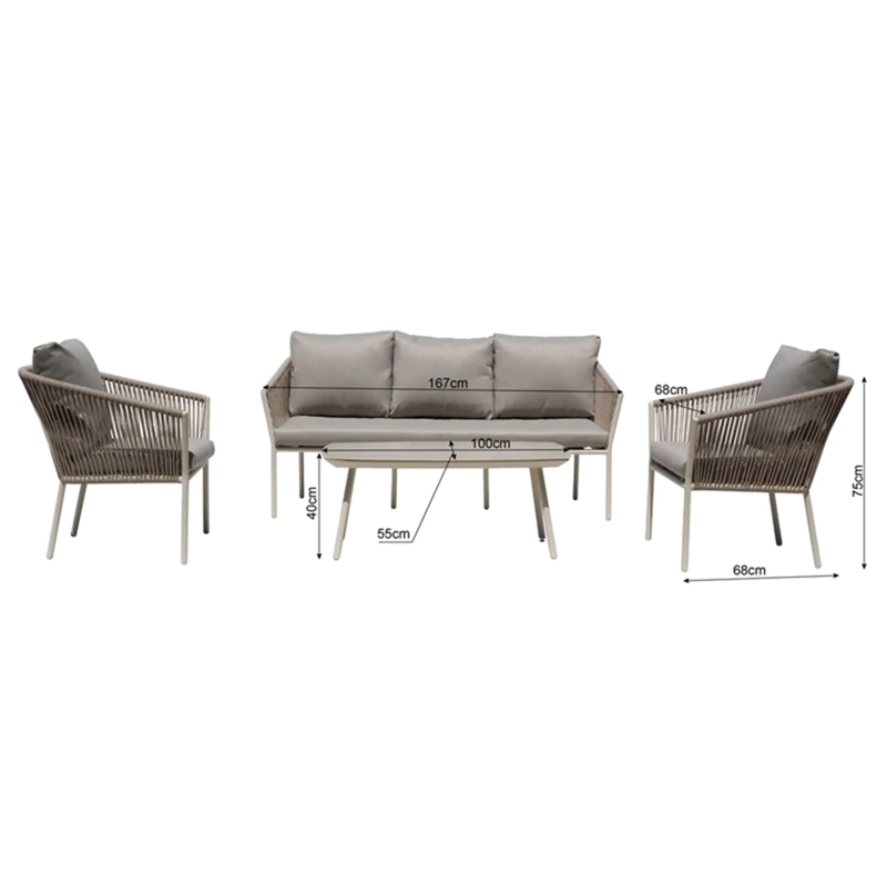 JUEGO DE LIVING RIPLEY HOME 311 CUERDA 5C GRIS - 3