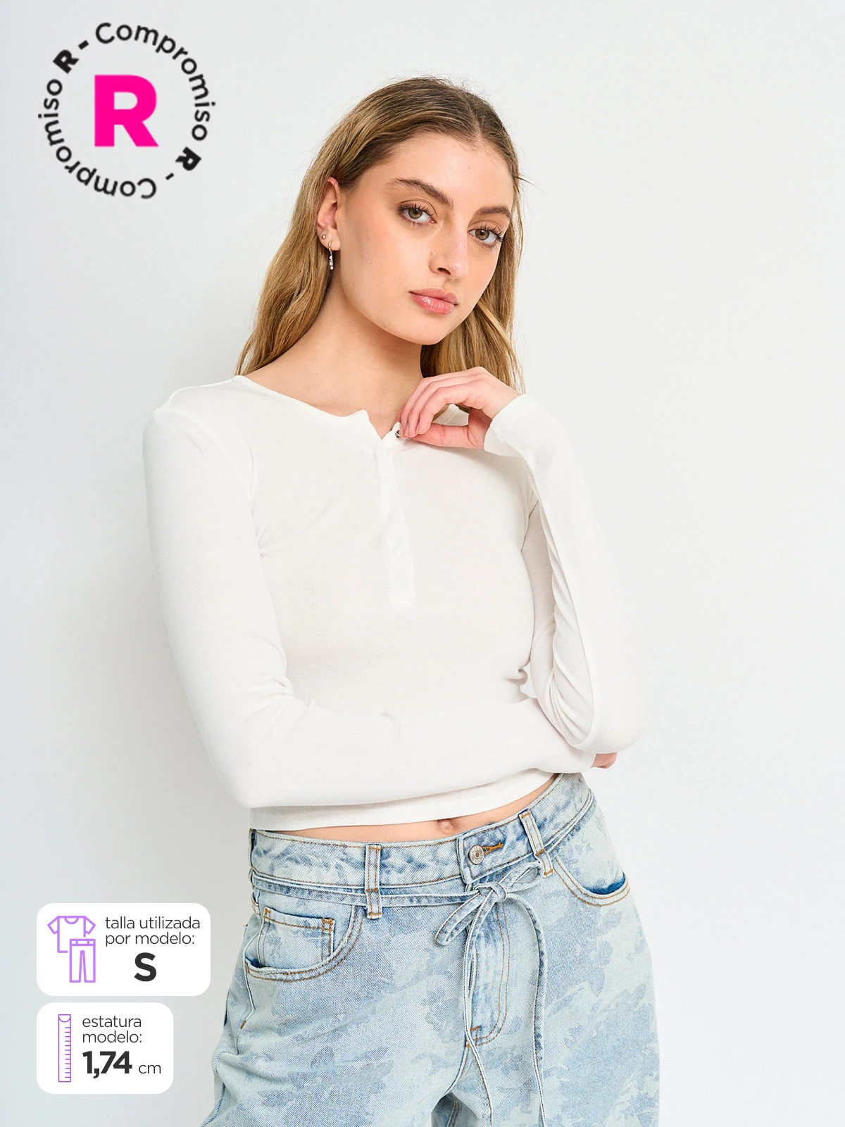 POLERA MUJER INDEX MANGA LARGA BÁSICA - 1