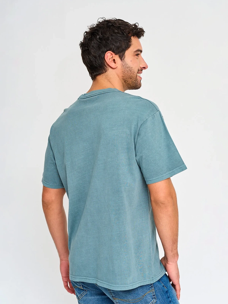 POLERA HOMBRE INDEX ALGODÓN MANGA CORTA BÁSICA LAVADA - 2