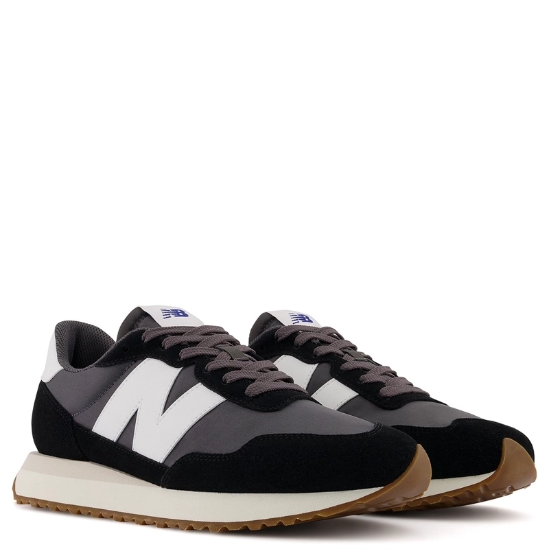 ZAPATILLAS HOMBRE NEW BALANCE CASUALES NEGRO MS237GA CUERO - 2