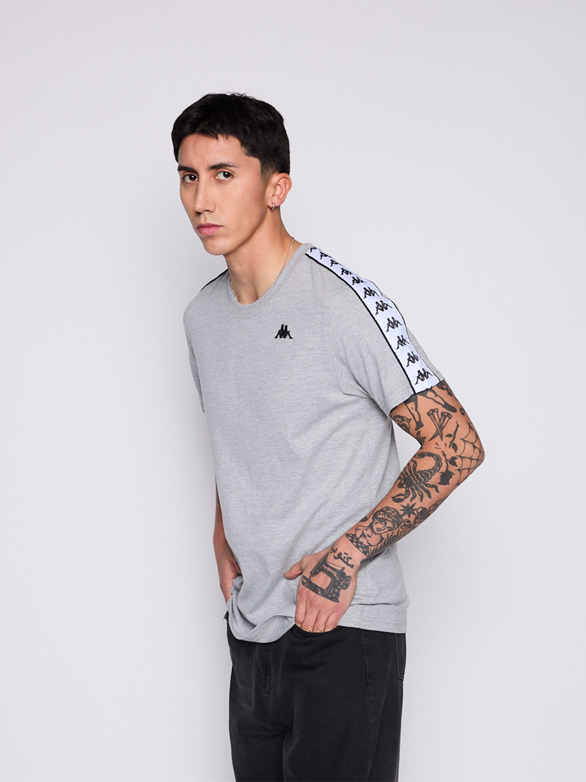 POLERA MANGA CORTA HOMBRE KAPPA KPMPOV2690GR - 4
